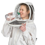 Beekeeping Jacket Cotton White Premium Quality For Beekeepers with Veil safta bee uk