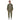 A child model wearing an olive green hooded jumpsuit with white trim and a white front zipper, standing against a plain white background.