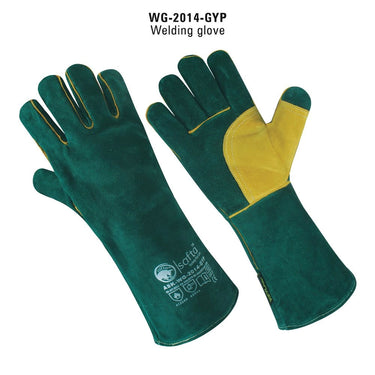 Welders Gauntlets to hands from heat sparks made cow leather