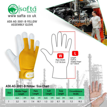 Work Safety Gloves - Yellow Work Gloves