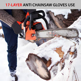 Best Chainsaw Gloves 17 Layers Anti Chainsaw Safety Protection safta bee uk