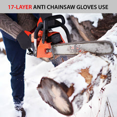 Chainsaw Glove Heavy Duty 17 Layers Anti Chainsaw Safety Protection Class 1 Gloves UK