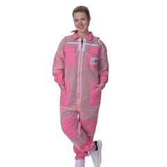 Pink Beekeeping Suit 3 Layer Ventilated 100% Sting Pink Bee Suit Safta Bee UK