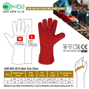 Welding Gloves Red 