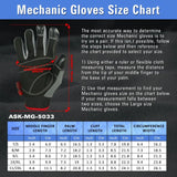Safety Gloves For Mechanics size chart
