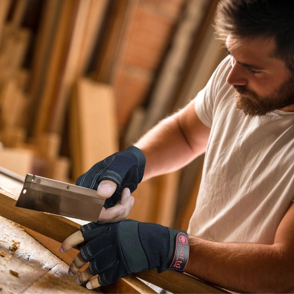 Fingerless carpenter gloves sales
