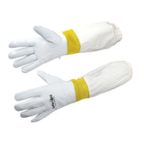 Bee Gloves Premium Goatskin Beekeeping Gloves with Vented Canvas Long Sleeves UK