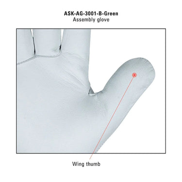 Goatskin leather work gloves palm