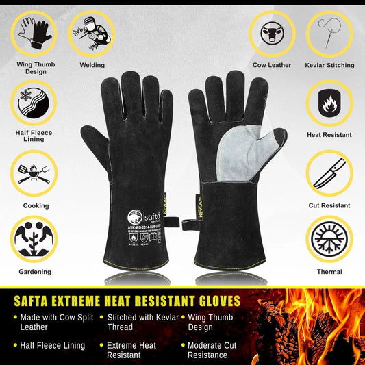 Heat resistant gloves pot holder gloves for heat bbq gloves for hand protection