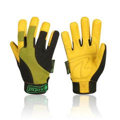Mechanics Gloves | Work Gloves | Cow Grain Leather Palm | Safety Gloves