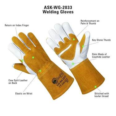 MIG Welding Gloves | Heat Resistant Safety Work Gloves