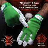 Goatskin leather work gloves