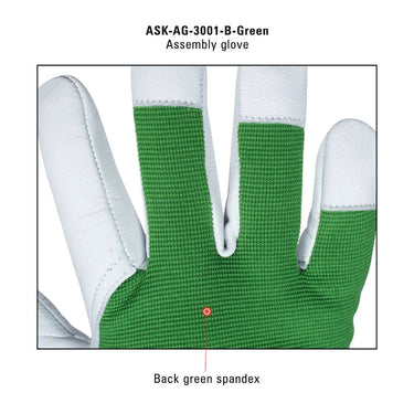 Goatskin leather work gloves