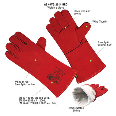 Welding Gloves Red 