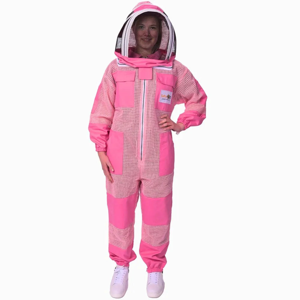 Pink Beekeeping Suit 3 Layer Ventilated