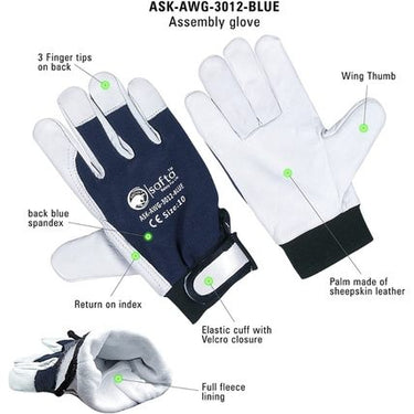 Sheepskin Leather Safety Work Gloves