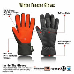 Freezer Gloves | 3M Insulated Water Proof | Cold Storage Thermal Work Gloves