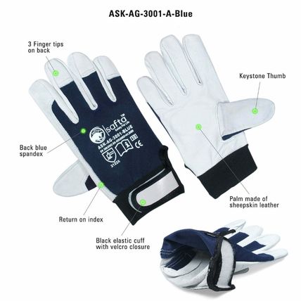 Assembly Gloves Leather work gloves for hands safety in UK