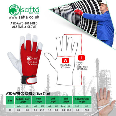 Sheepskin Leather Safety Work Gloves