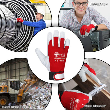 Sheepskin Leather Safety Work Gloves